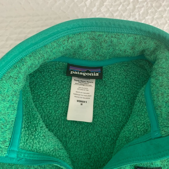 Patagonia Women’s Quarter Zip Better Sweater Green Medium - Picture 3 of 3